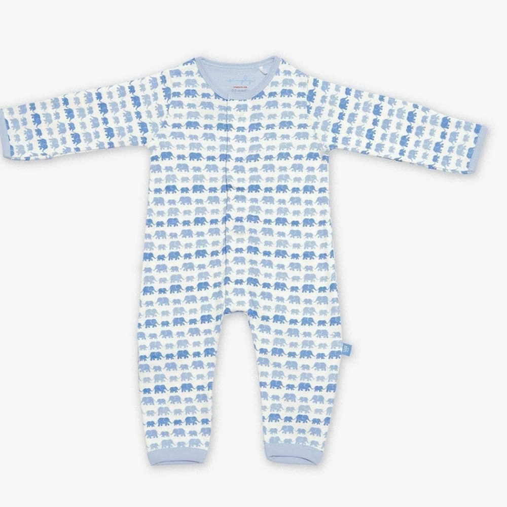 Magnetic me dancing elephants organic coverall size 0-3m